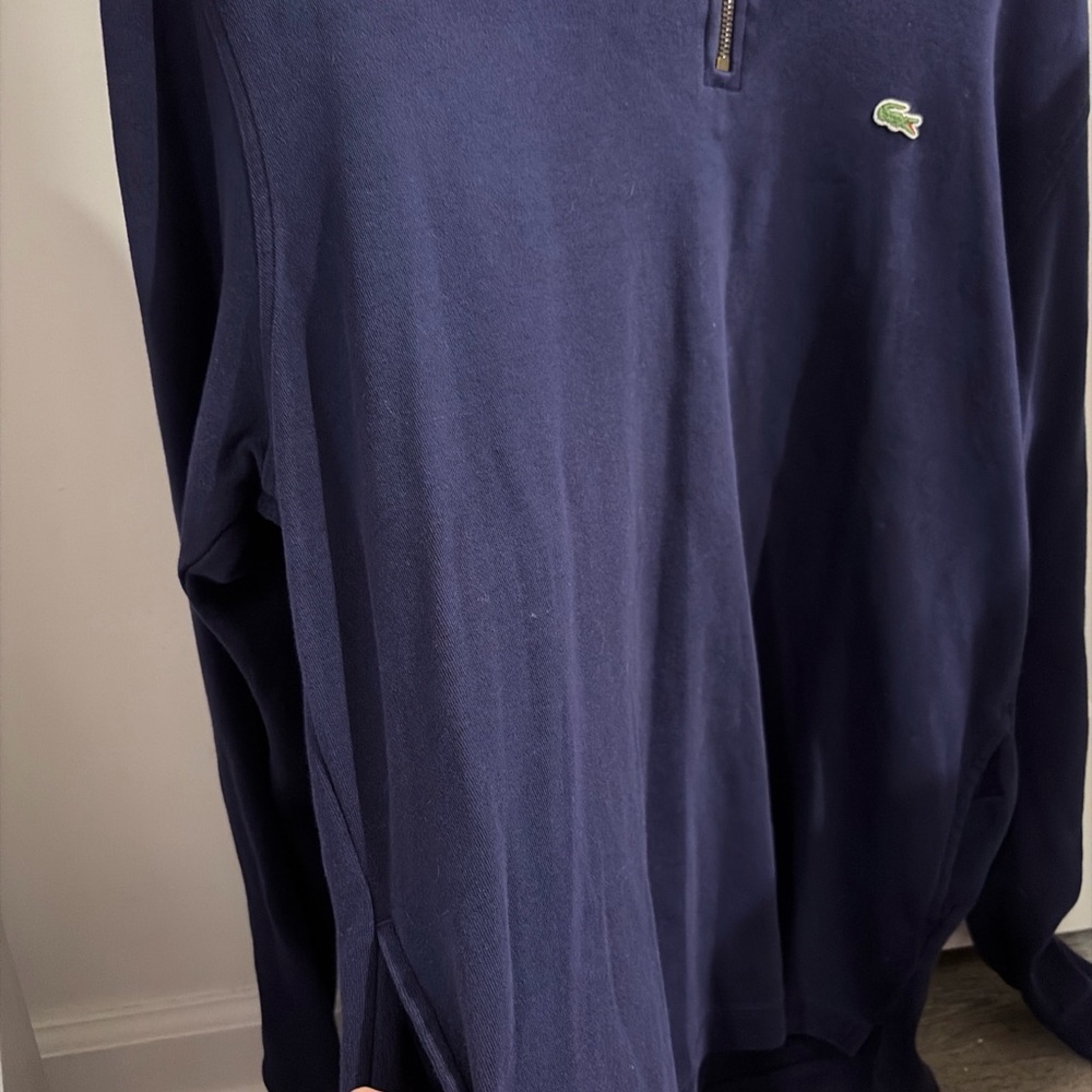 Lacoste Men's Dark Blue Zip-Up Sweater - Picture 4 of 7